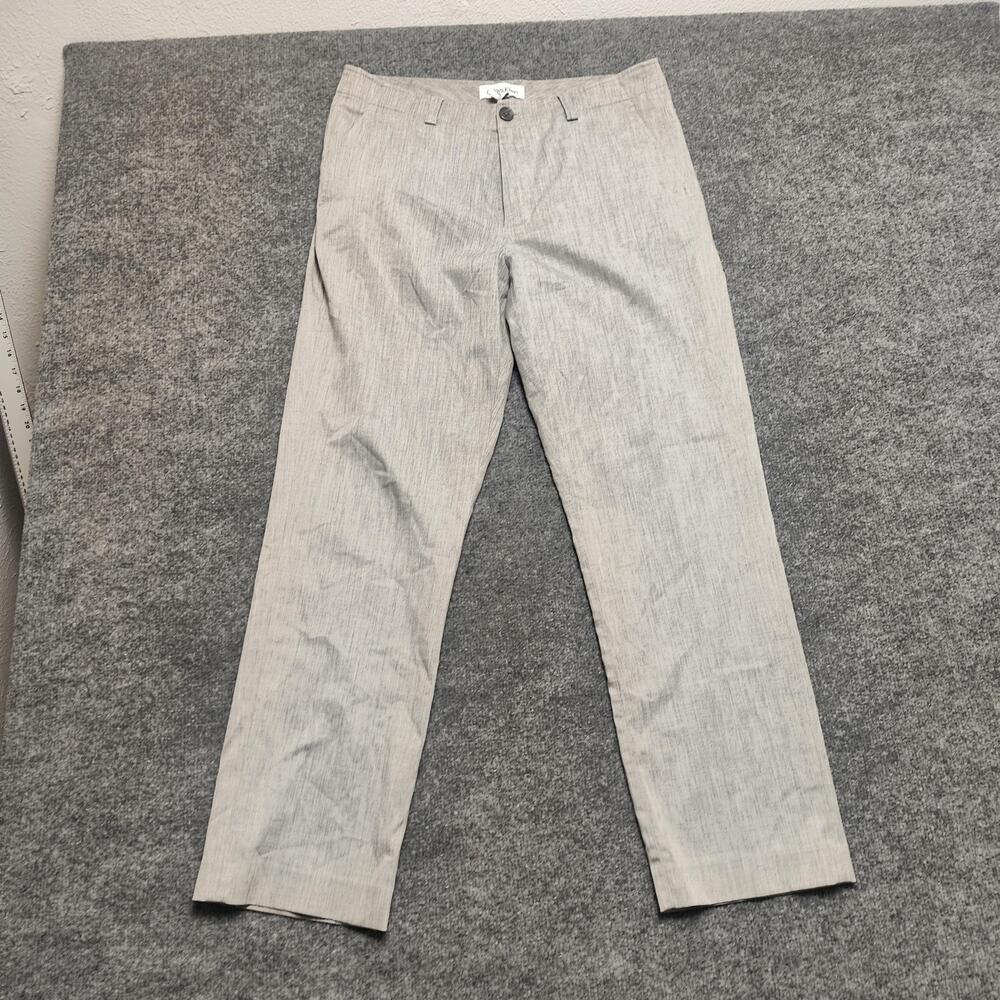 Calvin Klein Dress Pants Mens 32x30 Gray Wool Blend Stretch Flat Front